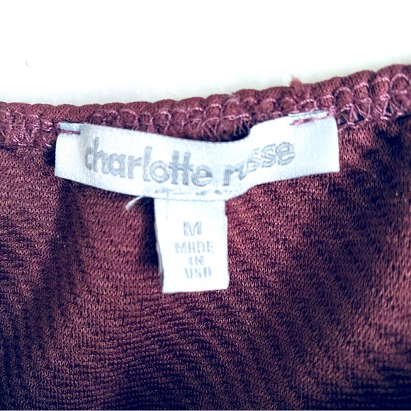 Charlotte Russe Women's Dark Purple Peplum Tank Top  Shirt Size Medium - Picture 6 of 6